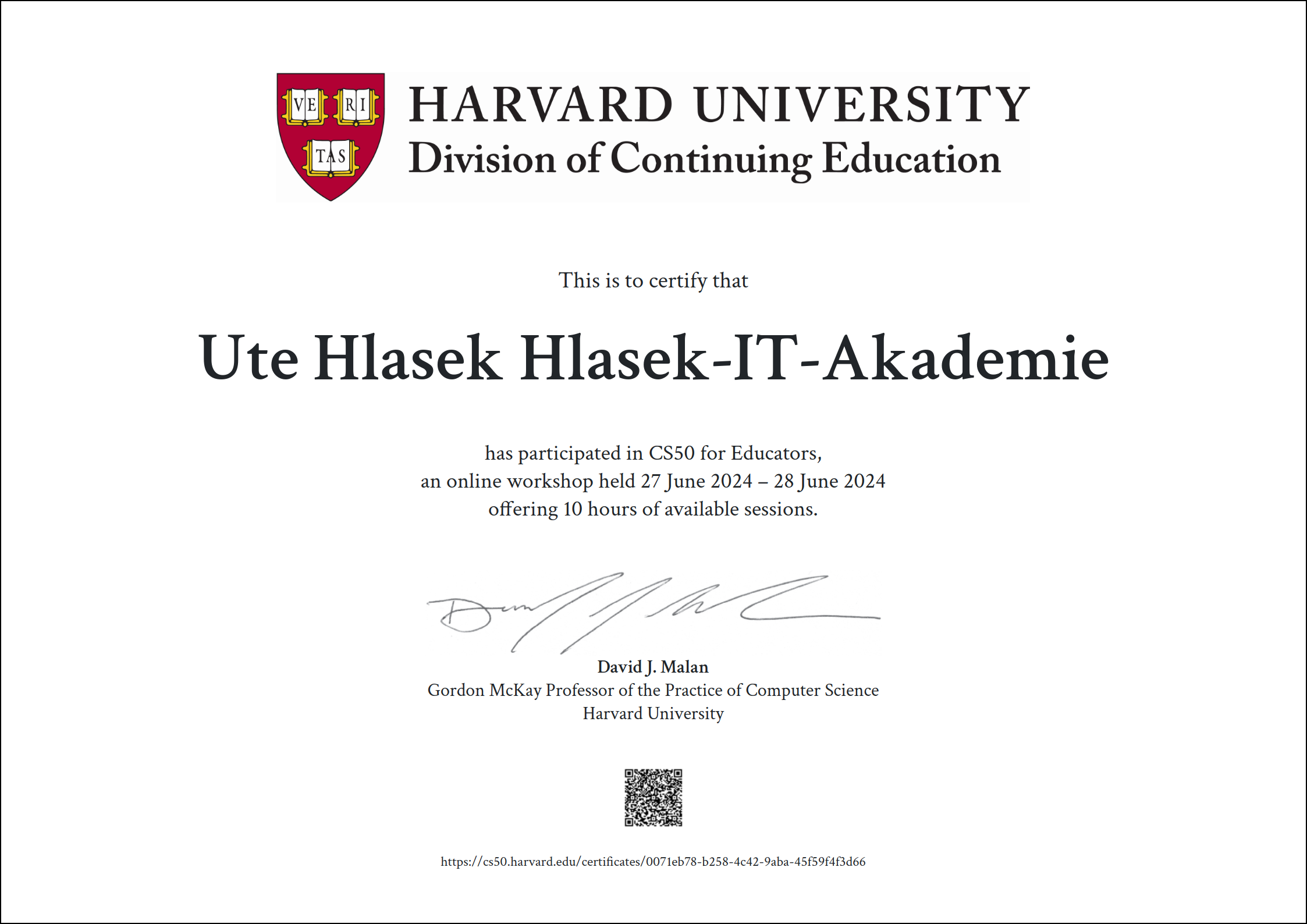 Harvard University Educator Workshop 2024